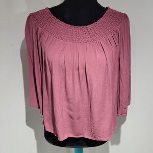 Talula Women's Marcille Off the Shoulder Flowy Blouse Size Small Pink Fairycore